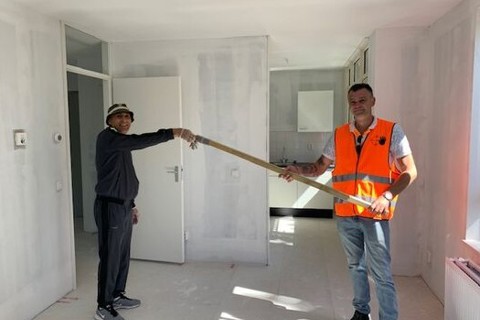 Sleuteloverdracht op ander halve meter afstand. 