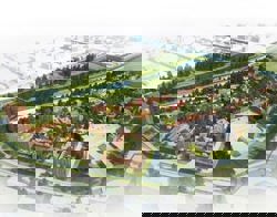 Buurt Oostzijderpark Zaanstad van bovenaf. 