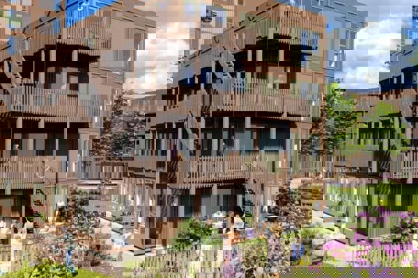 Foto van een 3D-visualisatie van het nieuwbouwproject Brasa Village