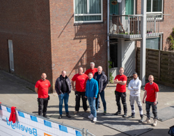 Team Logchies tijdens werkzaamheden IJpleinbuurt  